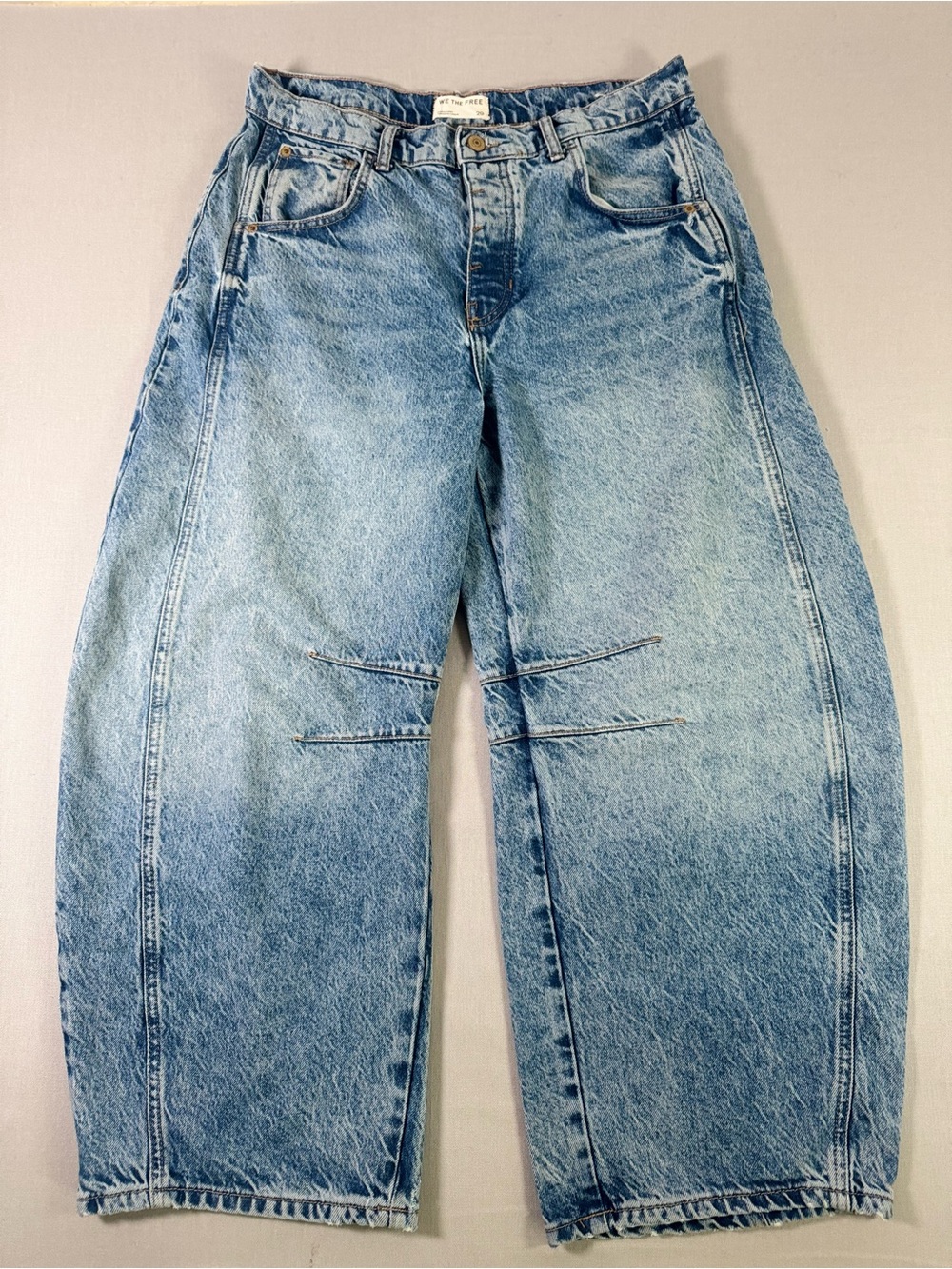 Free People We The Free Oscar Mid Rise Barrel Jeans 29